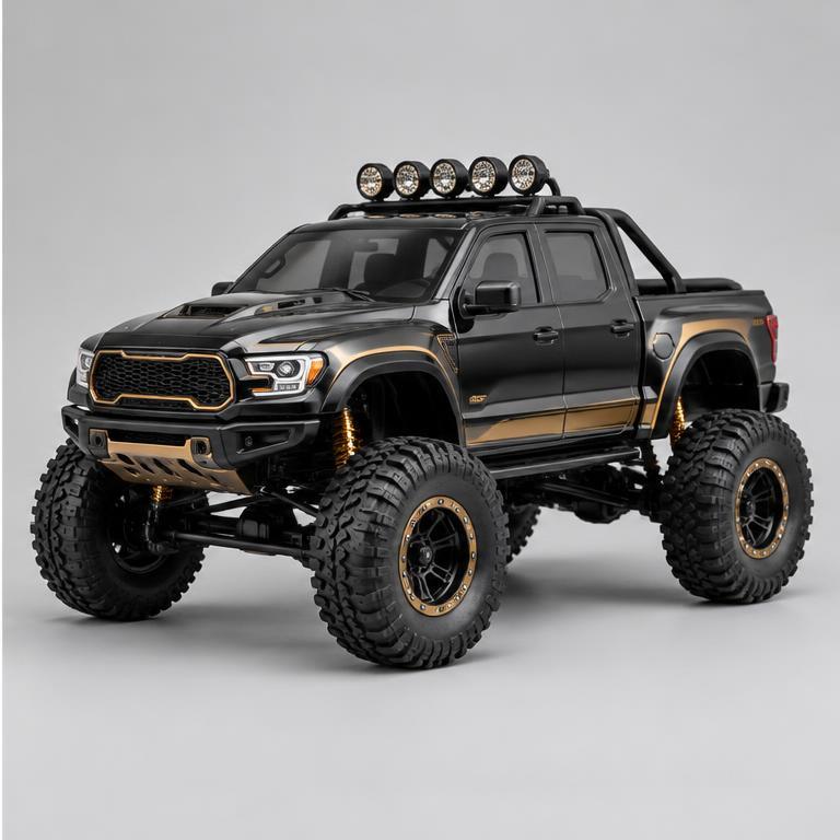 Illustrative black RC 4x4 pickup